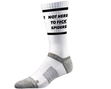 Crew Socks - White - Not Here To F#ck Spiders